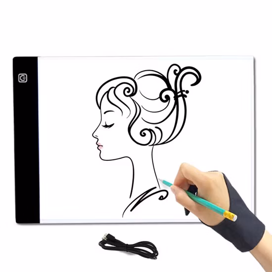 A4 Acrylic Painting Copy Board LED Drawing Learning Pad
