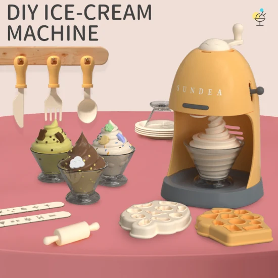 DIY машина для мороженого, цветной набор грязи, креативные детские игрушки из сухой воздушной глины, богатые аксессуары для инструментов, развивающая игрушка для игры в тесто, цветная глина