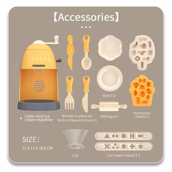 DIY машина для мороженого, цветной набор грязи, креативные детские игрушки из сухой воздушной глины, богатые аксессуары для инструментов, развивающая игрушка для игры в тесто, цветная глина